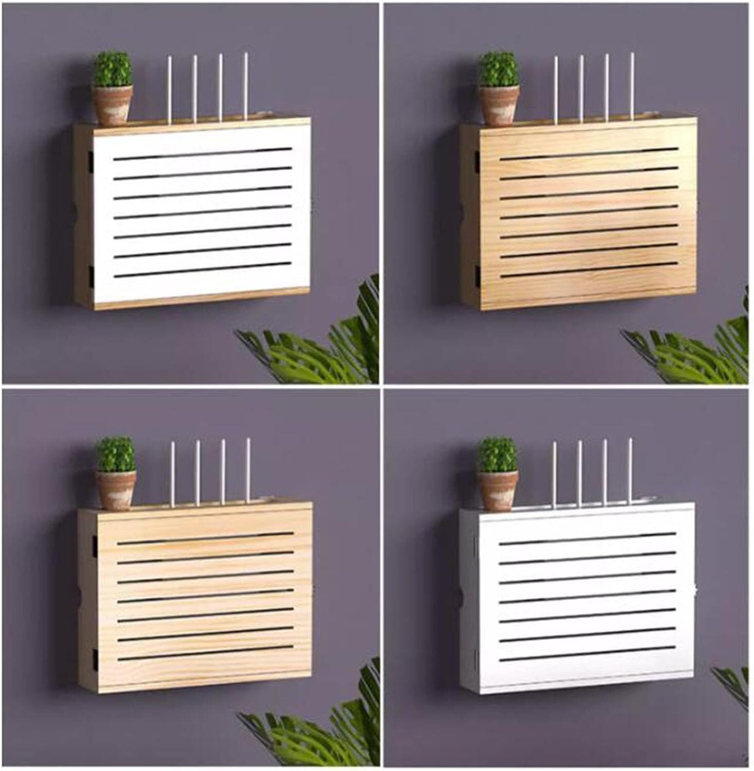 Router Wandmontage Box Verborgen Wifi Kabel Surge Elektrische Rem Geen Boor Opslag Decoratie Cover Hangende Plank met Haak Organizer  15