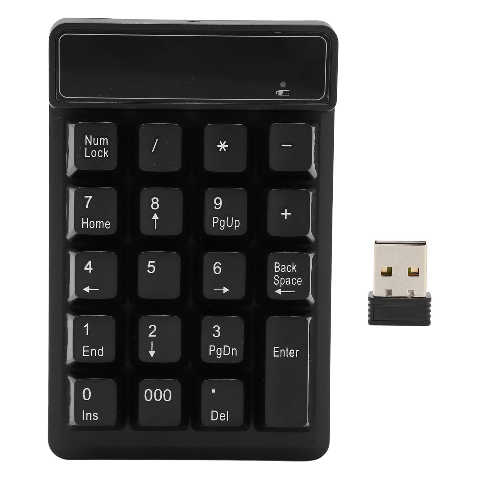 Bluetooth Numeric Keypad, 2.4G Wireless Numeric Keypad with 18 Keys, USB Numeric Keypad Mini Numeric Keypad for Laptop Desktop Laptop