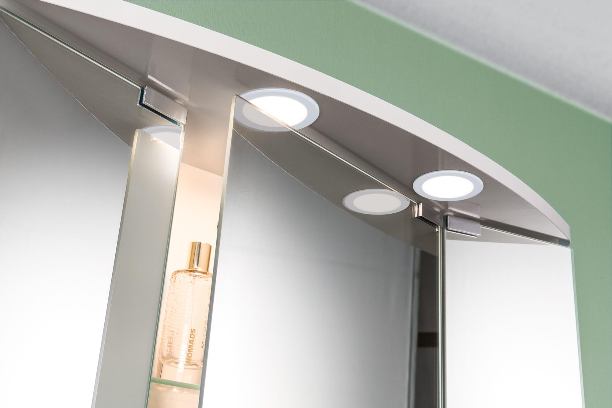 Paulmann 93115 LED Möbeleinbauleuchten 3er-Set 65mm 3x2,5W 3x180lm 230/12V 3000K Weiß