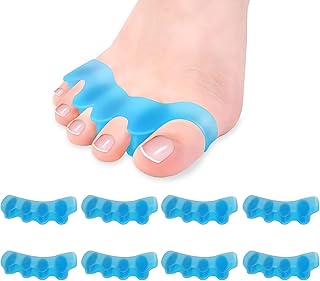 Gel Toe Separator, 8 PCS Toe Straightener Bunion Corrector, Toe Spacers Hammer Toe Straightener for Relaxing Toes Bunion Relief Hammer Toe Hallux Valgus