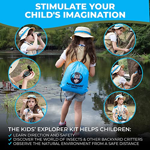 Image of Kids Explorer Kit with Safari Vest & Hat for 7-12 Year Old Boys & Girls | Safari Costume & Dress Up as Zoo Keeper, Paleontologist - Giftable Outdoor Adventure Kit for Kids + Adventure Book