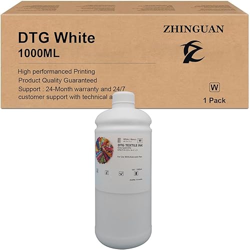 1PK DTG Tinta de Color Blanco UltraChrome Recambio para T725A Trabajo para SureColor F2000 F2100 (1000ML)