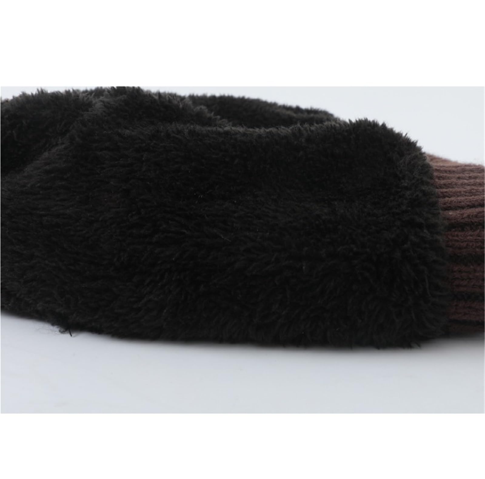 Cappello Inverno Cappelli Invernali in Maglia Spessa E Foderata Calda for Uomo Donna, Berretto con Risvolto, da Sci Termico Berretto(Bruin)