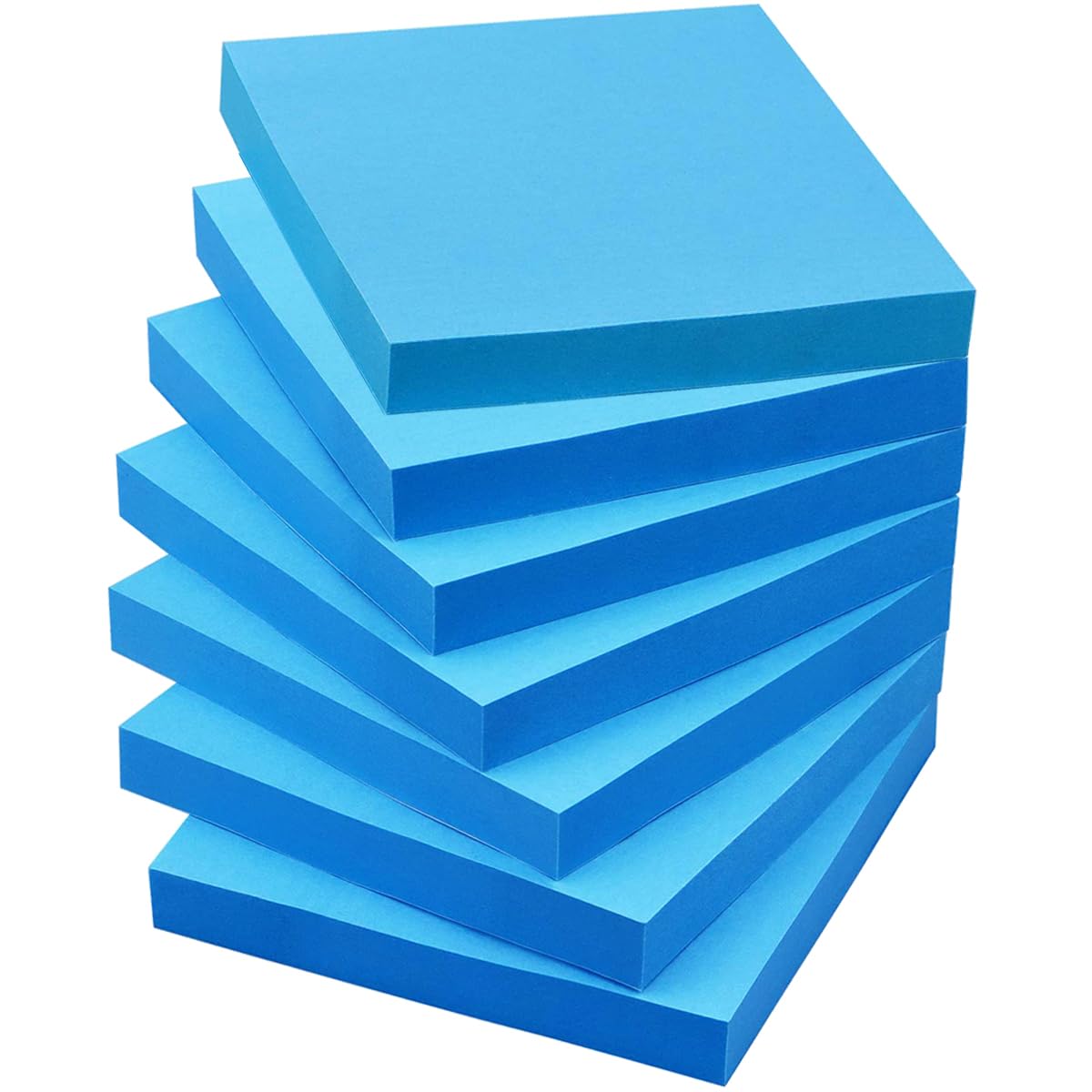 Amazon.co.jp: 7冊*100枚(7色から選べます) 75x75mm 付箋 おしゃれ 青