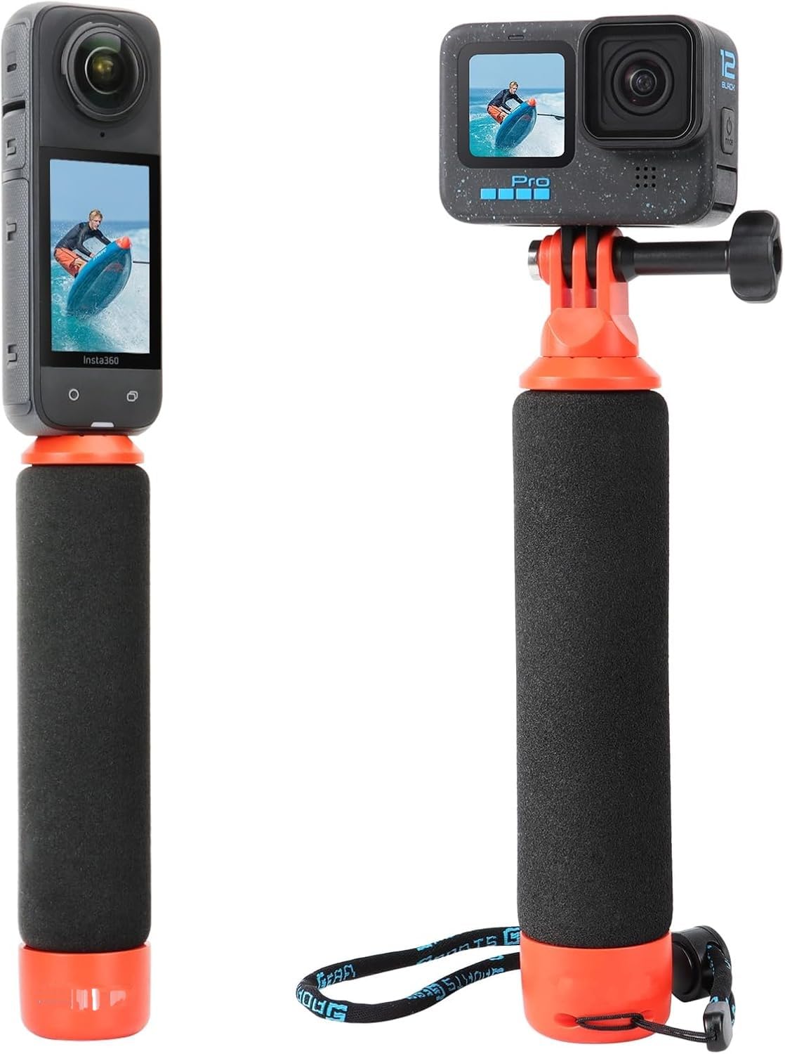 SIDRUM F1 Multifunctional Floating Floaty Handle Grip Buoyancy Bar Hand Grip Accessories for Gopro Hero 12/11//10/9 Black for Insta360 X4 X3 X2 Ace Pro for DJII Action 4/3/2 Sports Action Camera-image-15