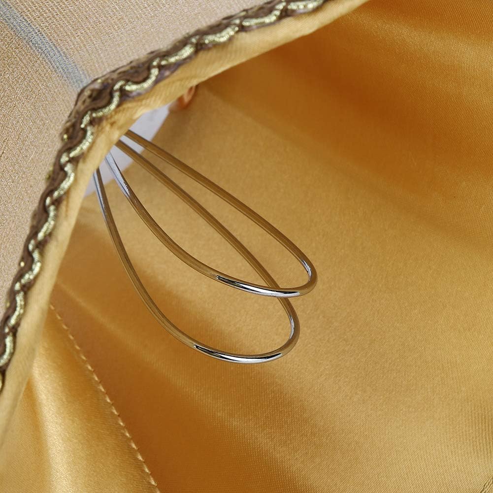 Paralume Tessuto Piccolo, Set di 6 Paralume per lampada in Tessuto di Fatto a Mano con Clip su Onde Inferiori per Lampadari Lampadario Lampada a Muro Luce da Tavolo,5.1x4.7x3.1 Pollici