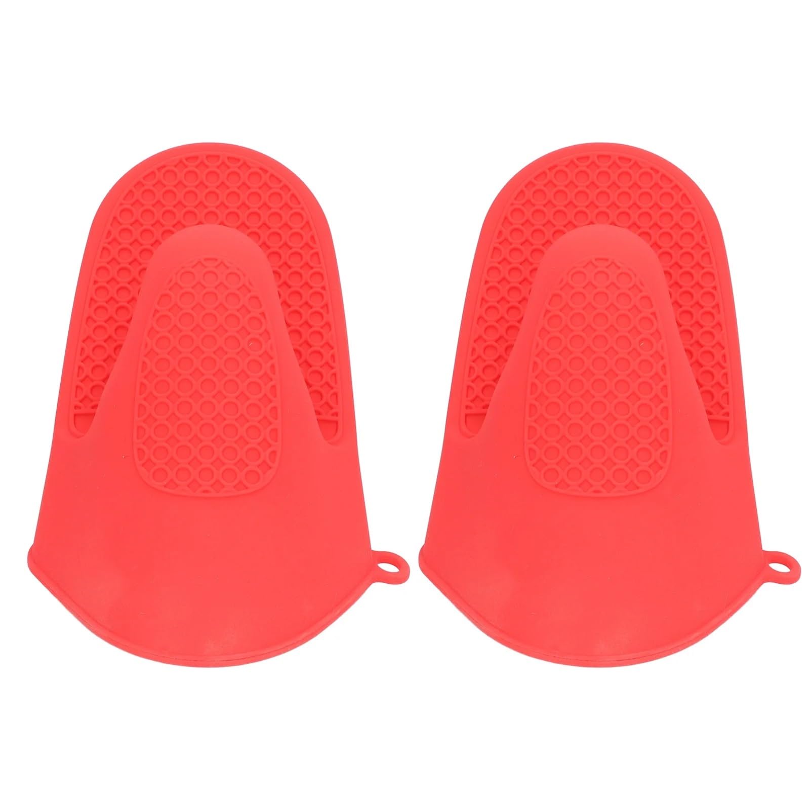 2pcs Oven Mitts Heat Resistance Anti Scalding Thickened Silicone Cooking Pinch for Home Kitchen(Red)
