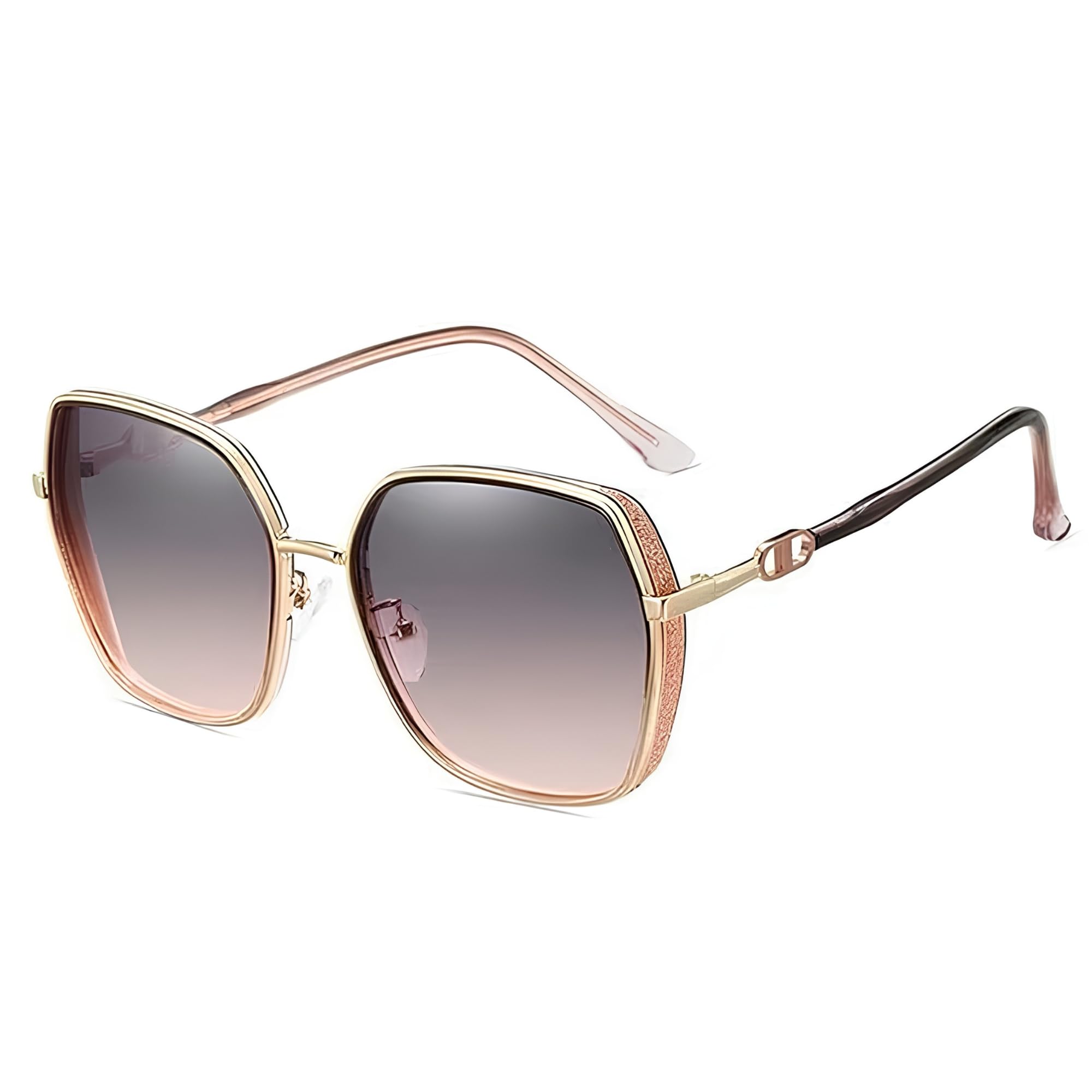 black jones UV Protected Oversized Square Sunglasses for Women Gold Frame-picture-51