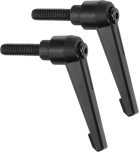 Miniatura 202 de uxcell 2 perillas ajustables M8 x 3.150 in, mango de rosca macho, botón de trinquete de liberación rápida, perno giratorio para maquinaria de torno