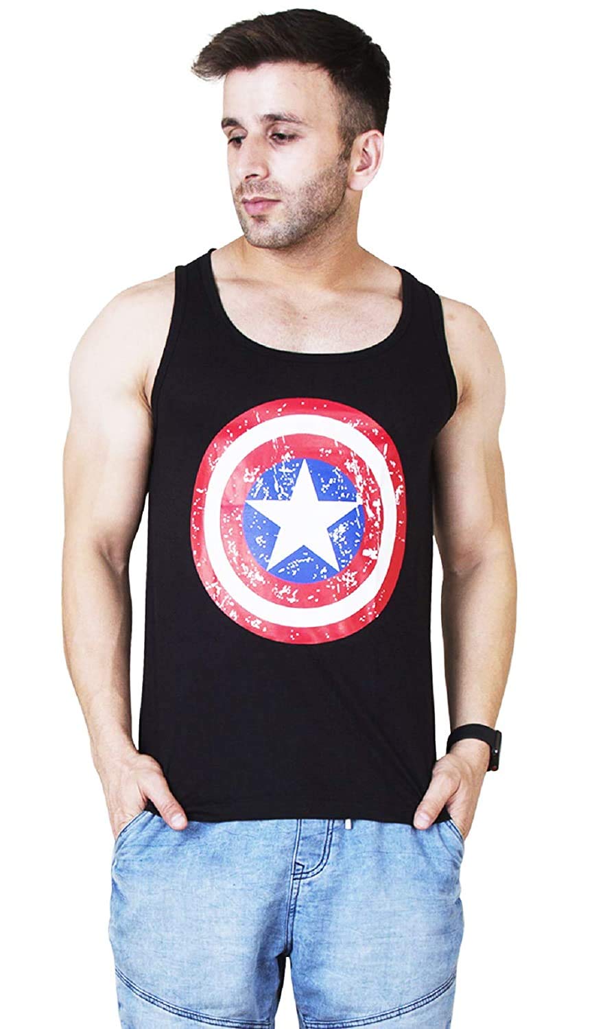 Veirdo Men's Cotton Printed Regular Fit Vest