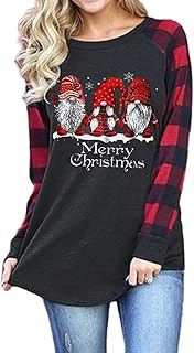 MAFA Women Christmas T Shirts Long Sleeve Xmas Tunic Tops