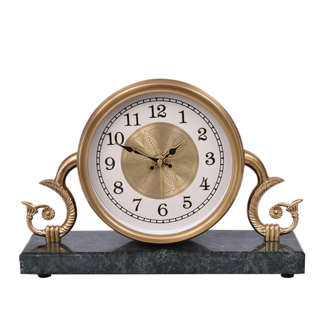 Reloj de escritorio con base de mármol natural de diseño creativo