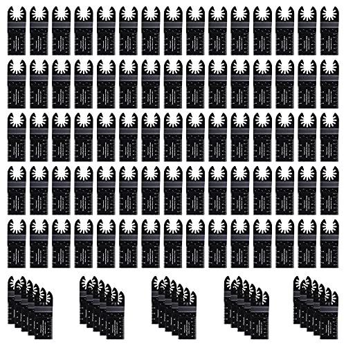 Vtopmart 50 Pcs Multi Tool Blades Multitool Blades for Wood & Metal Oscillating Multitool Quick Release Saw Blades Compatible with Bosch DeWalt Makita Dremel and more