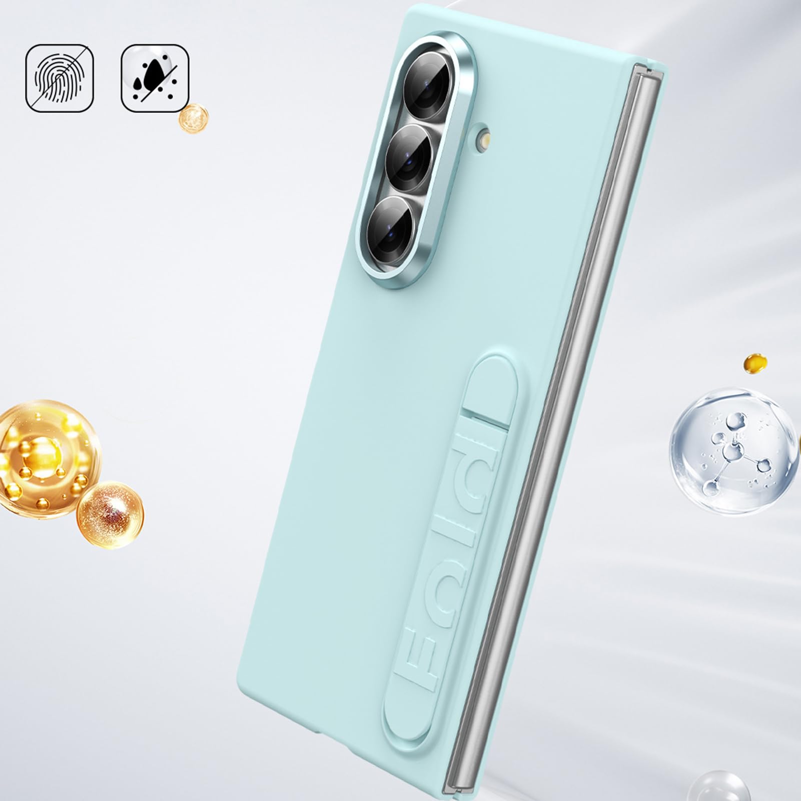 Cover per Samsung Galaxy Z Fold 8 Ultra, Pieghevole Cavalletto | Proteggi Schermo Resistente ai Graffi Fotocamera Guscio Anti Ingiallimento Leggero PC Copertura,Argento,Fold 8 Ultra