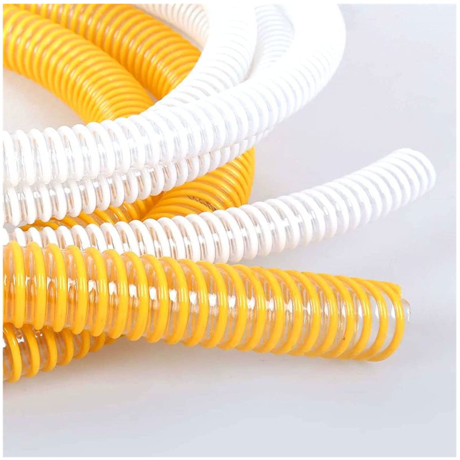 Condotto flessibile di ventilazione in PVC, tubo flessibile di ventilazione, come condotto di ventilazione, bianco, lunghezza 1 m, diametro interno,100 mm