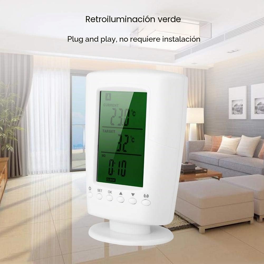 Vbestlife Enchufes Inalámbricos Inteligentes con Control Remoto Programable y Toma de Corriente de Control de Temperatura para el Hogar(Blanco)