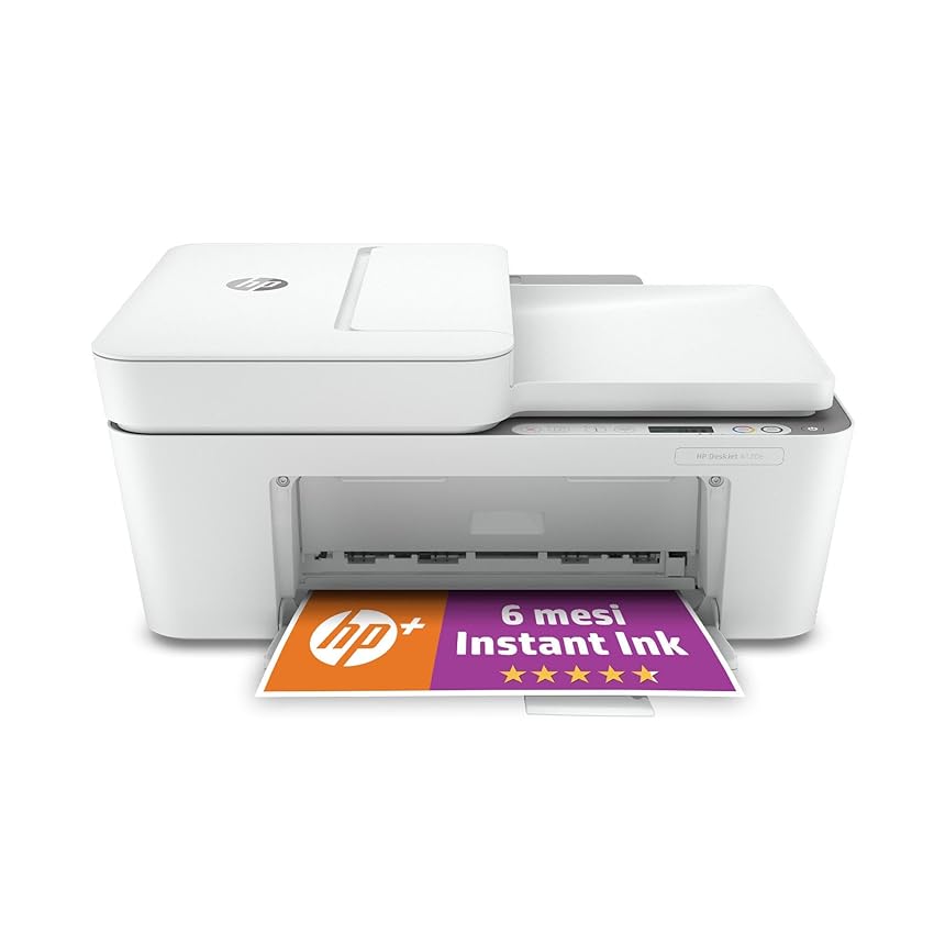 Immagine del prodotto HP DeskJet 4120e 26Q90B, Stampante Multifunzione a Getto d'Inchiostro A4 a Colori, Fronte e Retro Manuale, 8,5 ppm, Wi-Fi, HP Smart, 6 Mesi di Inchiostro Instant Ink Inclusi con HP+, Bianca