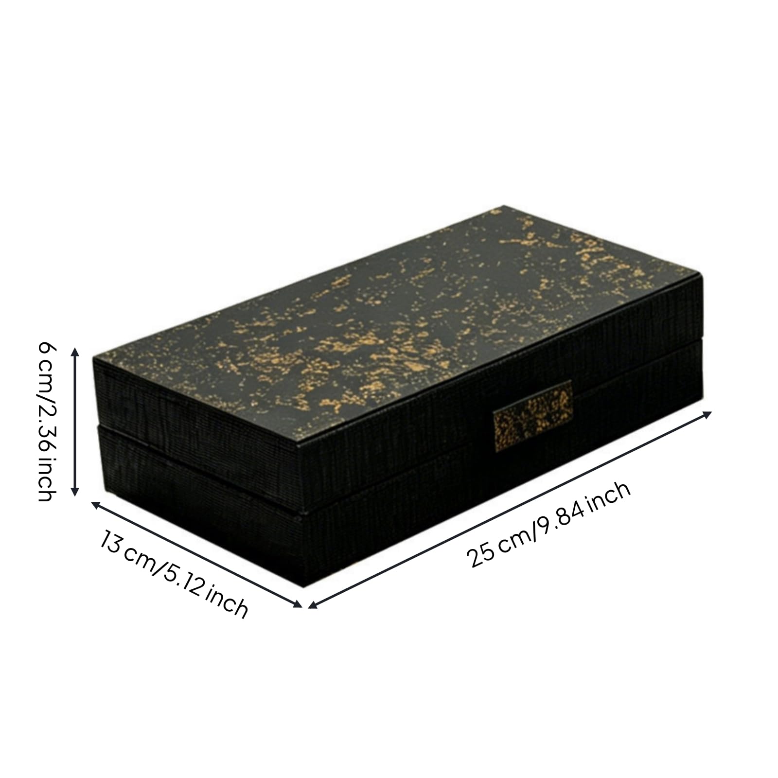 Caja Madera con Tapa Decorativo Caja Decorativa con Tapa Compacto Joyero para Tocador, Serie Dorada - Madera Tibetana · Caja Decorativa Octogonal