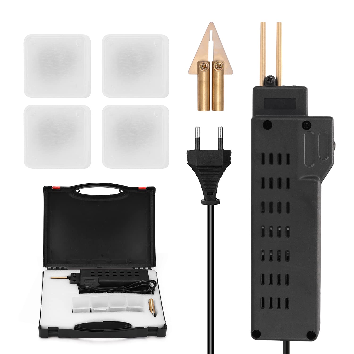 Irovami Car Bumper Repairing Machine Plastic Welding Machines Welding Repairing Tool Hot Staplers Black EU Plug