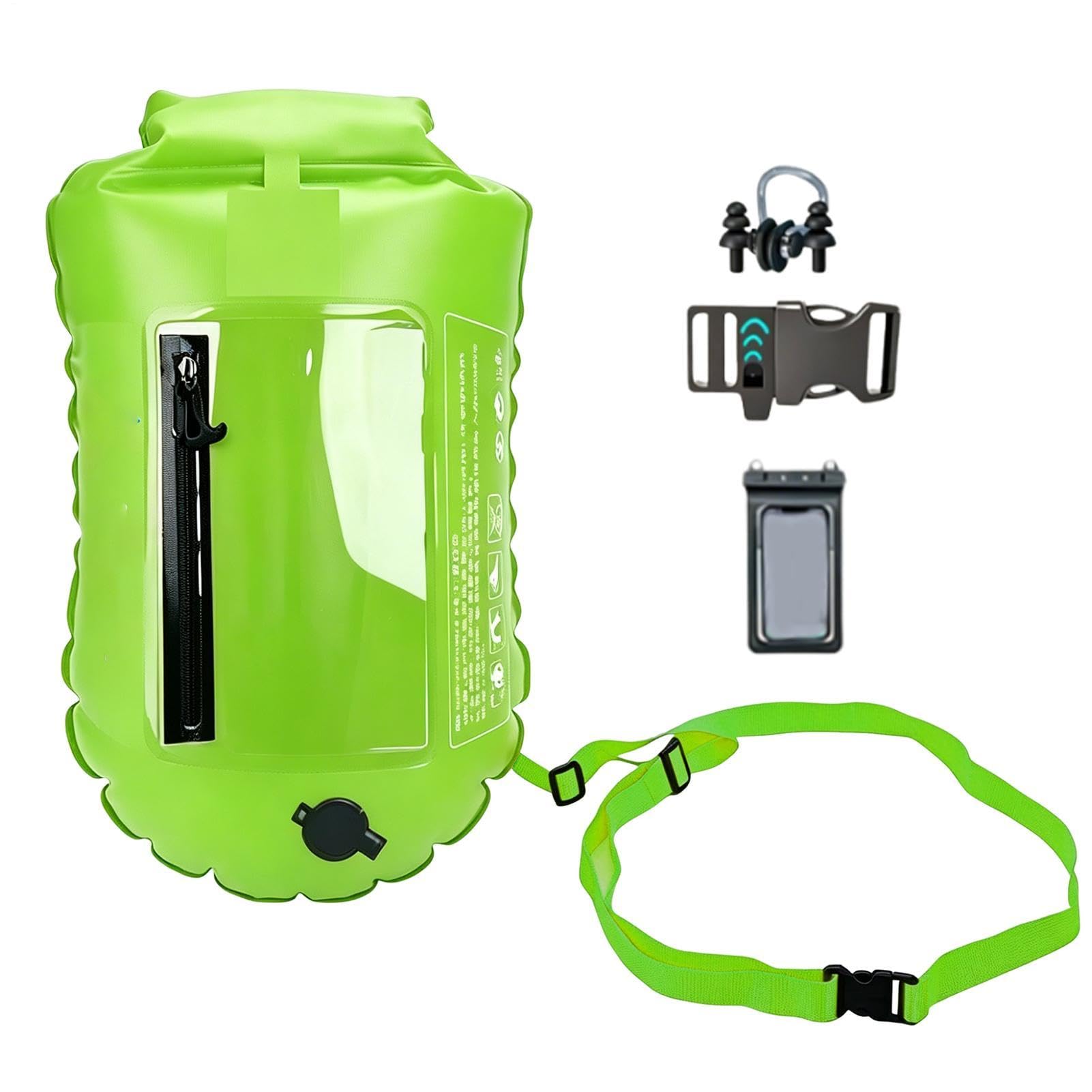 Boa da nuoto per acque libere, con touchscreen per telefono, galleggiante, galleggiante, per triatleti, kayaker, snorkeler, allenamento sul lago, corse all'aperto