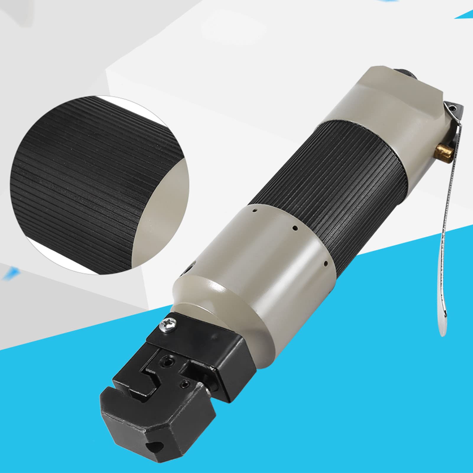 Herramientas de brida, 2 en 1 Herramienta de perforación de agujero neumático Punzón de aire y herramienta de brida de 5 mm con conector de llave hexagonal para perforación