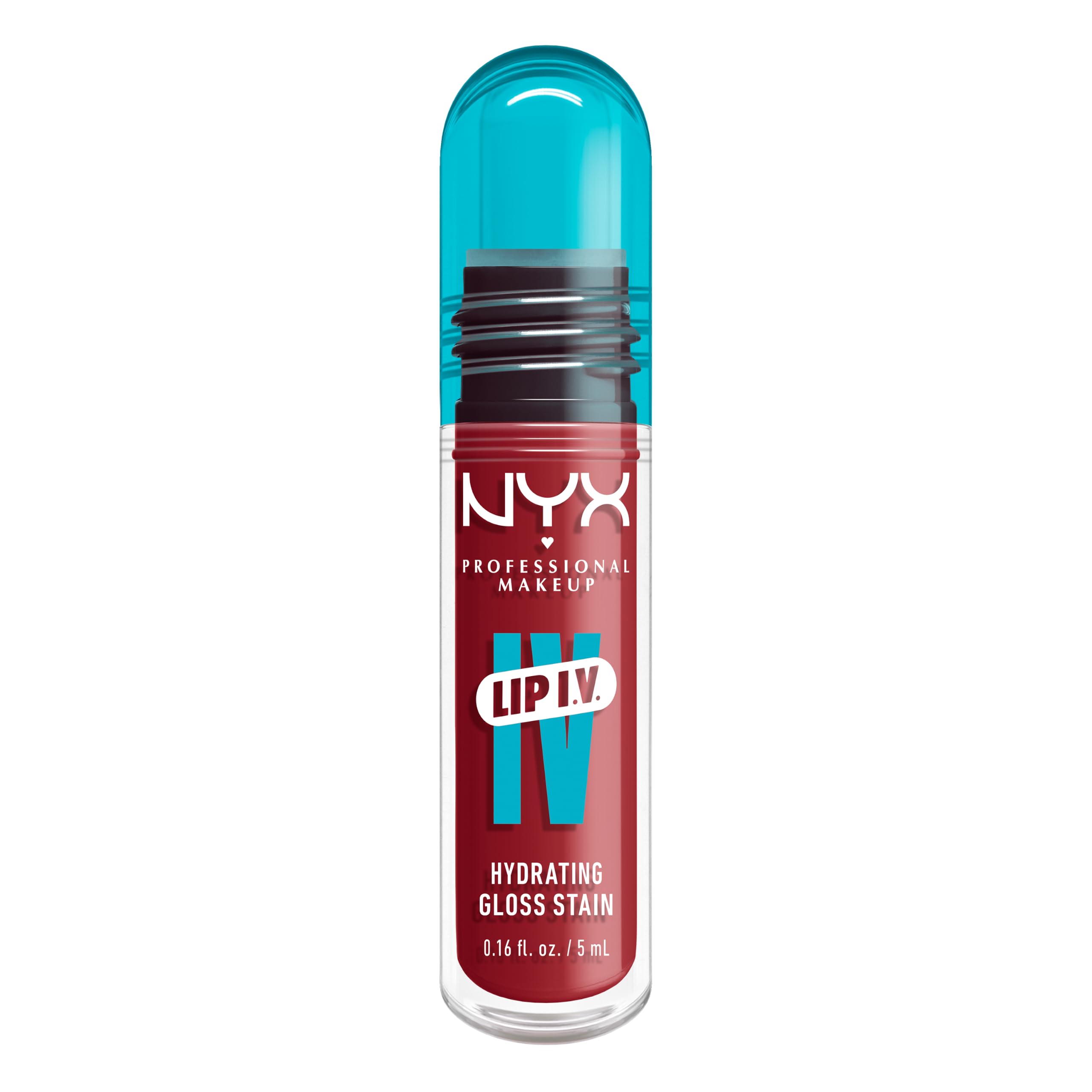 NYX Lip Gloss Professional Makeup Lip IV Lip Stain, 1-Swipe Vitamin-Infused Longwear Color, Hydrating Gloss, Up to 12HR Hydration, High Pigment, Wet Shine Finish, Vegan Korean Makeup, Bubblegum Burst