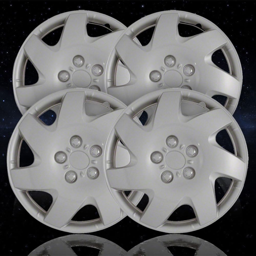 4-Pack of 16' Push-on Silver 7 Spoke Hubcaps fit for Camry 2002-06