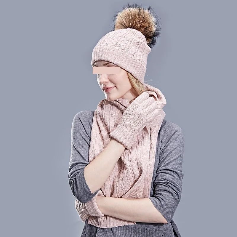 Wintermütze, Schal, Handschuhe, 3-teiliges Set, warme Mütze, Handschuhe, Halstuch-Set, geeignet for Männer und Frauen, leicht zu tragen, winddicht und warm, perfekt for den Außenbereich, kann auch ein