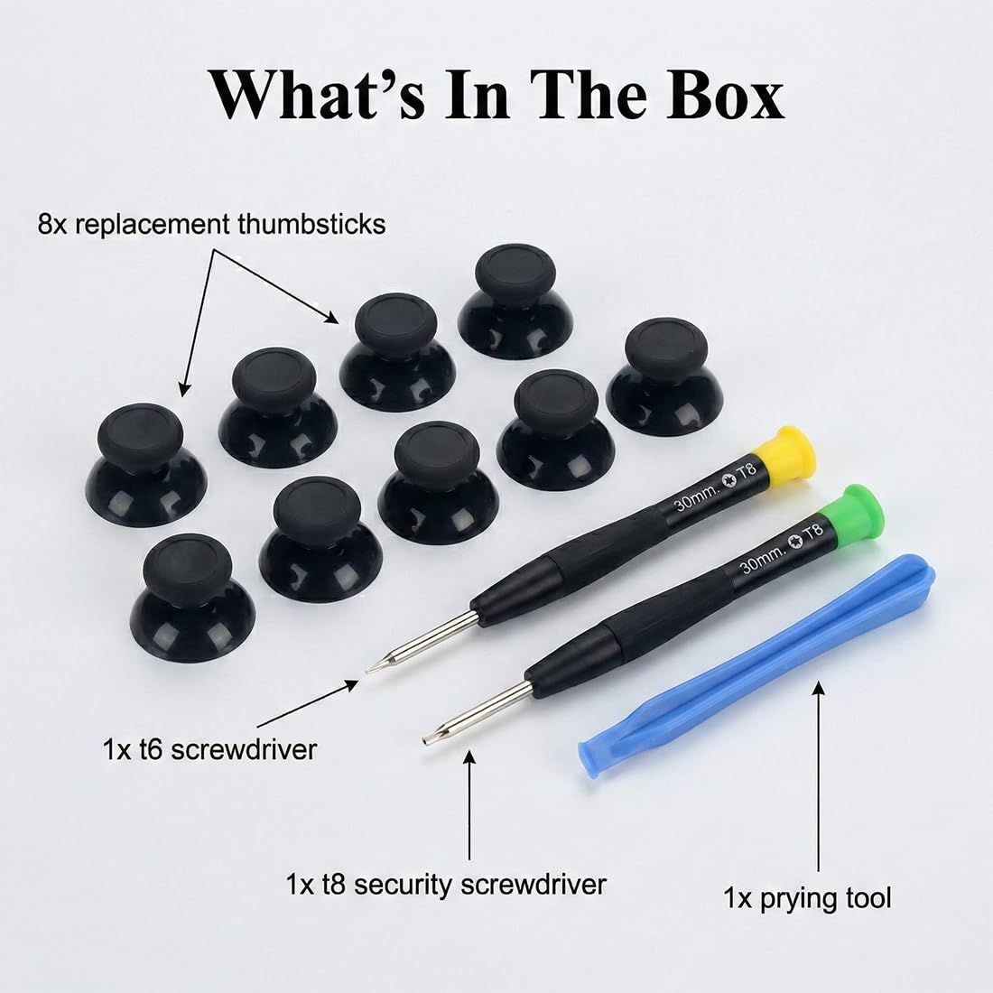 BCHMN Thumbsticks Ersatz und Reparatur Werkzeuge Kit Analog Stick Joystick für Xbox Series X/S, Xbox One, Xbox One X/S/Elite Controller Zubehör - 3