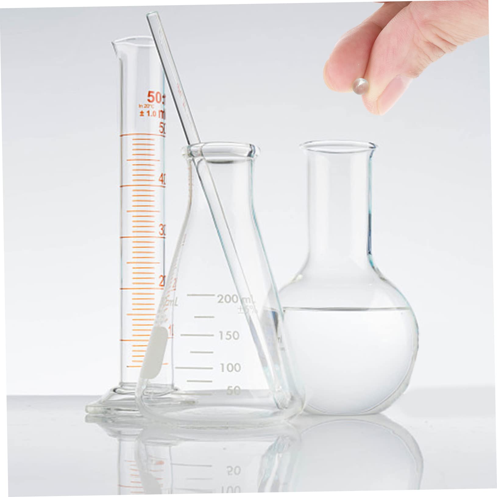 PRETYZOOM Perlas y Antiebullición Experimentales en Vidrio de Ebullición Alta de Filtración Precisión Prevención para Laboratorios Farmacéuticos
