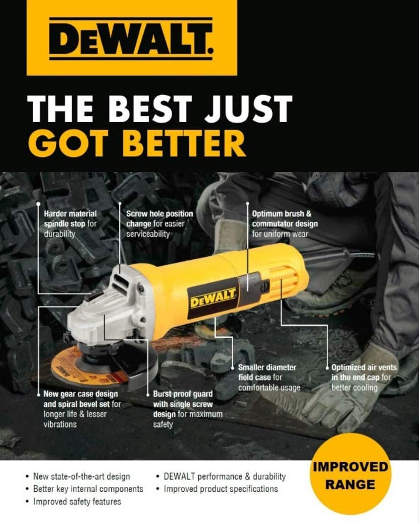 Dewalt DW801 850W 4 Yellow Plastic Angle Grinder (B0768JR9WK) Amazon Price History, Amazon Price Tracker