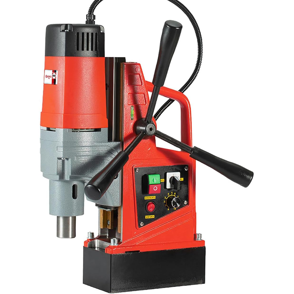 Taladro De Columna Magnético Eléctrico 1350W, Diámetro De Perforación 16mm/0,6", Taladro De Columna Magnético Portátil De 11500N Y 600Rpm Para Superficies De Metal, Mejoras Industriales Y Del Hogar