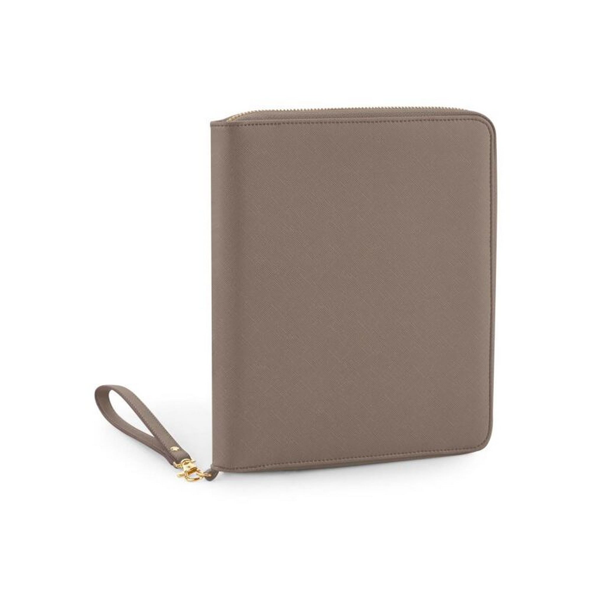 BagBase® BG756 Boutique Travel/Tech Organiser - Saffiano Leather-Look - Tablet & Passport Holder - Flying Essentials - Taupe