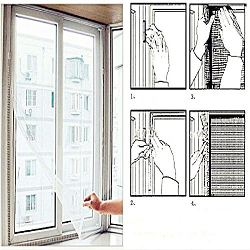 Lariy DIY Inset Fly Mosquito Curtains Door Insect Window Net Mesh Protector Screen