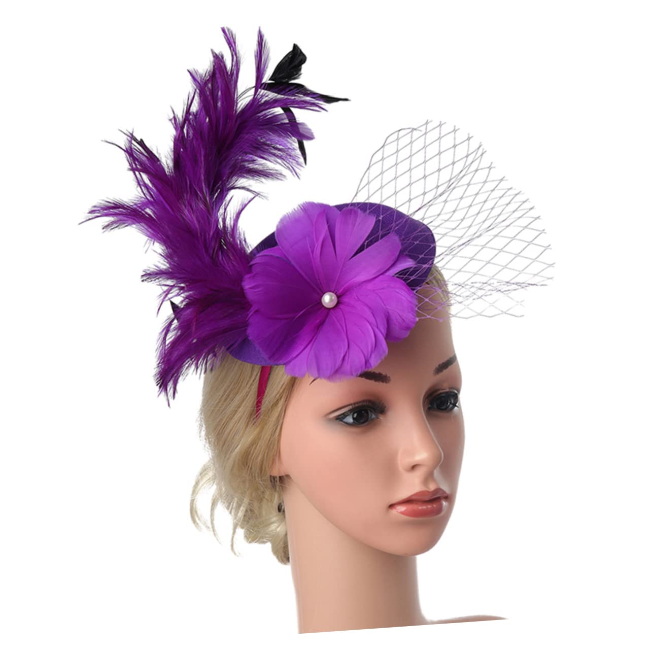 Mikinona 2pezzi Fascinator Cappello Mini per Cerimonie per Matrimoni e Accessorio per