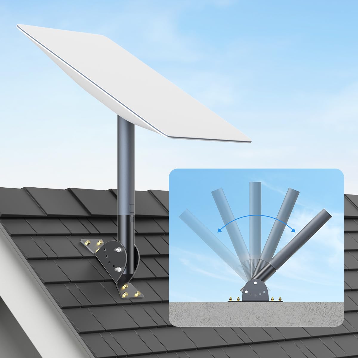 XTAR MT3 Aluminum Alloy Starlink Pipe Adapter Antenna Mounting Bracket - Rust-Free, Adjustable Angle, Easy Install | Secure Your Connection with Confidence