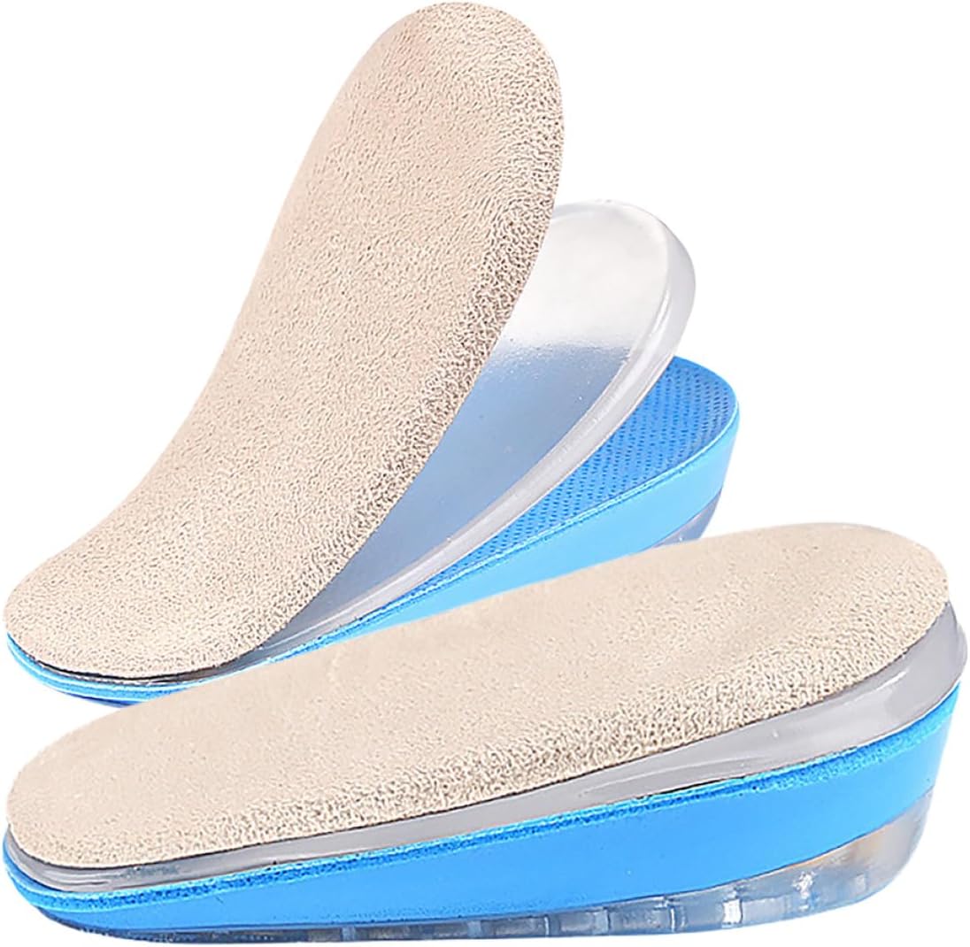 Height Increase Shoe Lift Insoles Gel Heel Pads, Adjustable Cushioned Shock Absorption Inserts for Men and Women, Size S Heel Wedge for Leg Length Discrepancy and Foot Comfort