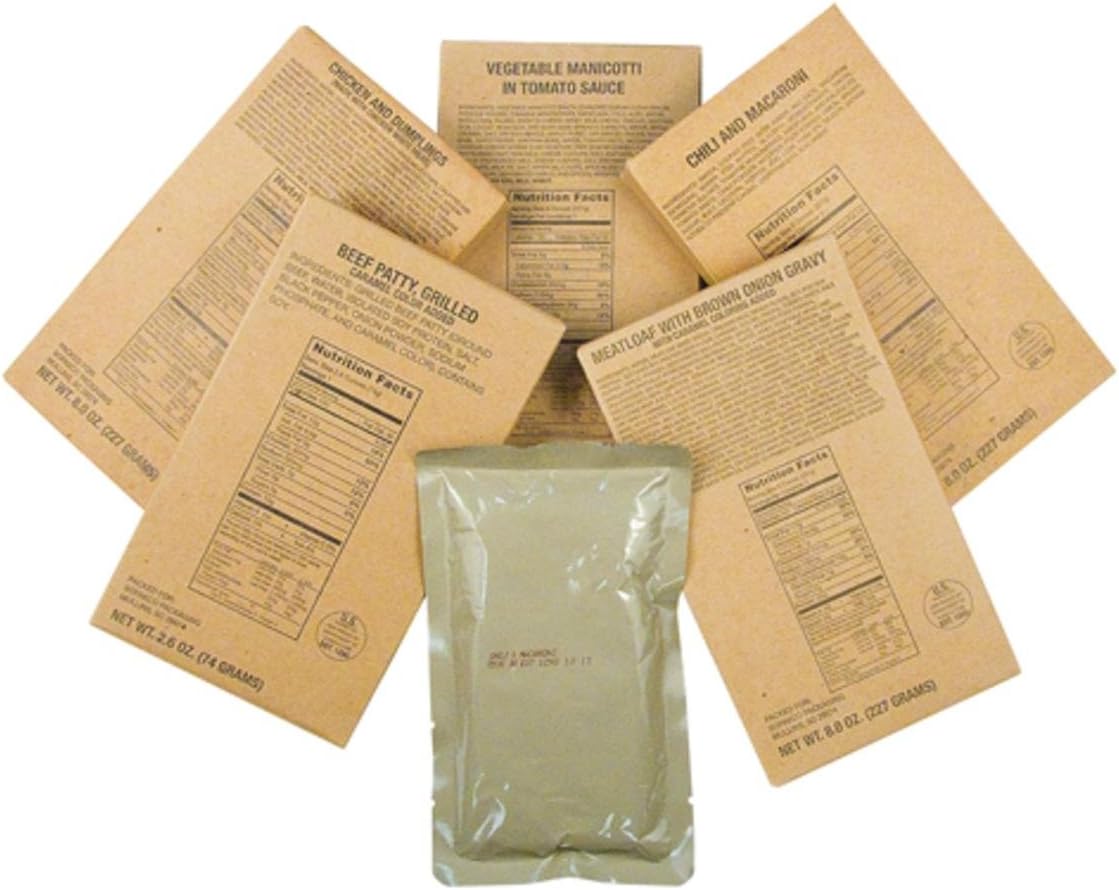 Captain Dave's 12 Military MRE Entrees,Meals Ready to Eat, MREs Case