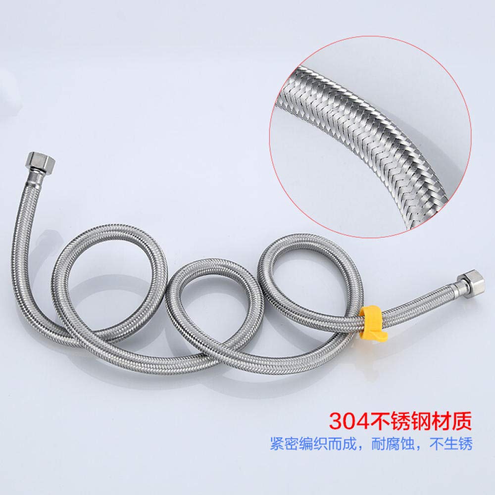 Ningwang - Manguera trenzada de acero inoxidable de 1,5 m para calentador de agua para inodoro, manguera de agua fría y caliente, 4 puntos de alta presión a prueba de explosiones, 1,5 m