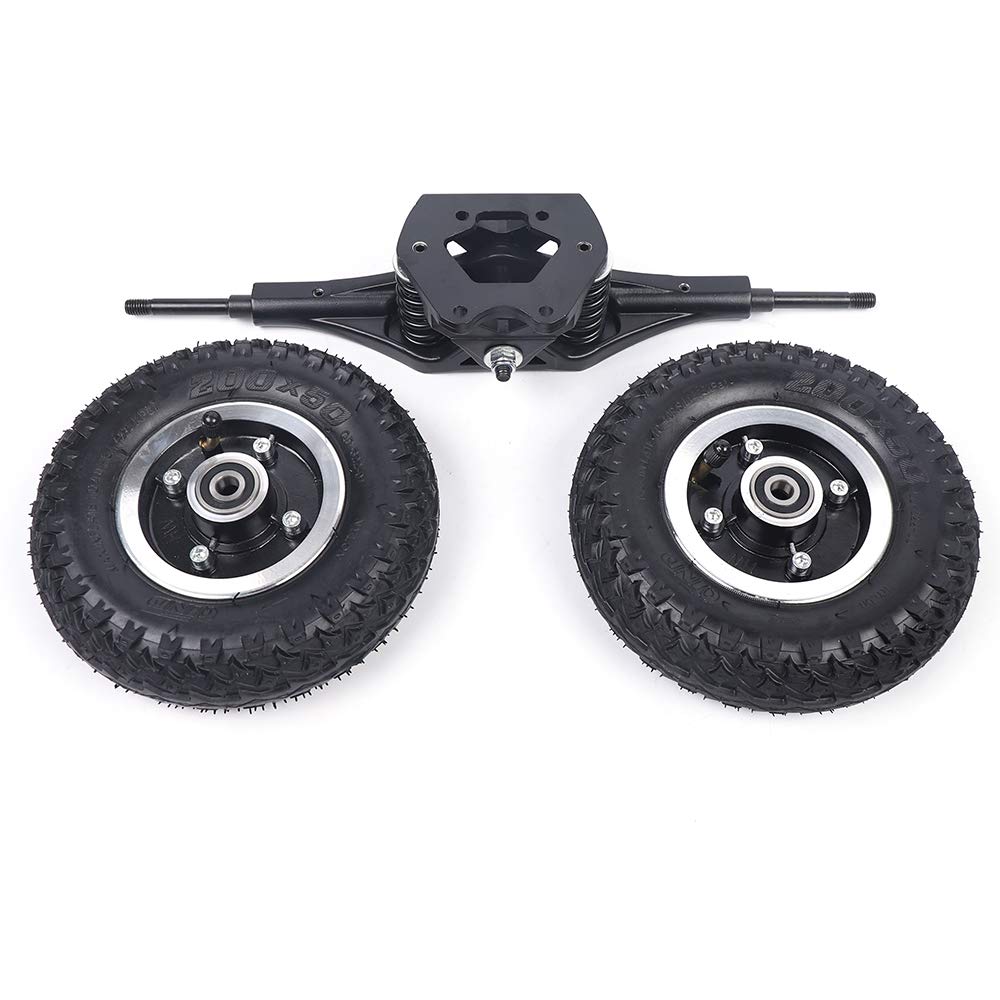 8 Zoll LKW Räder Combo, Offroad Elektro LKW Räder Mountain Longboard Riemenscheibe mit Hardware für die Installation Gesamtlänge 420 mm