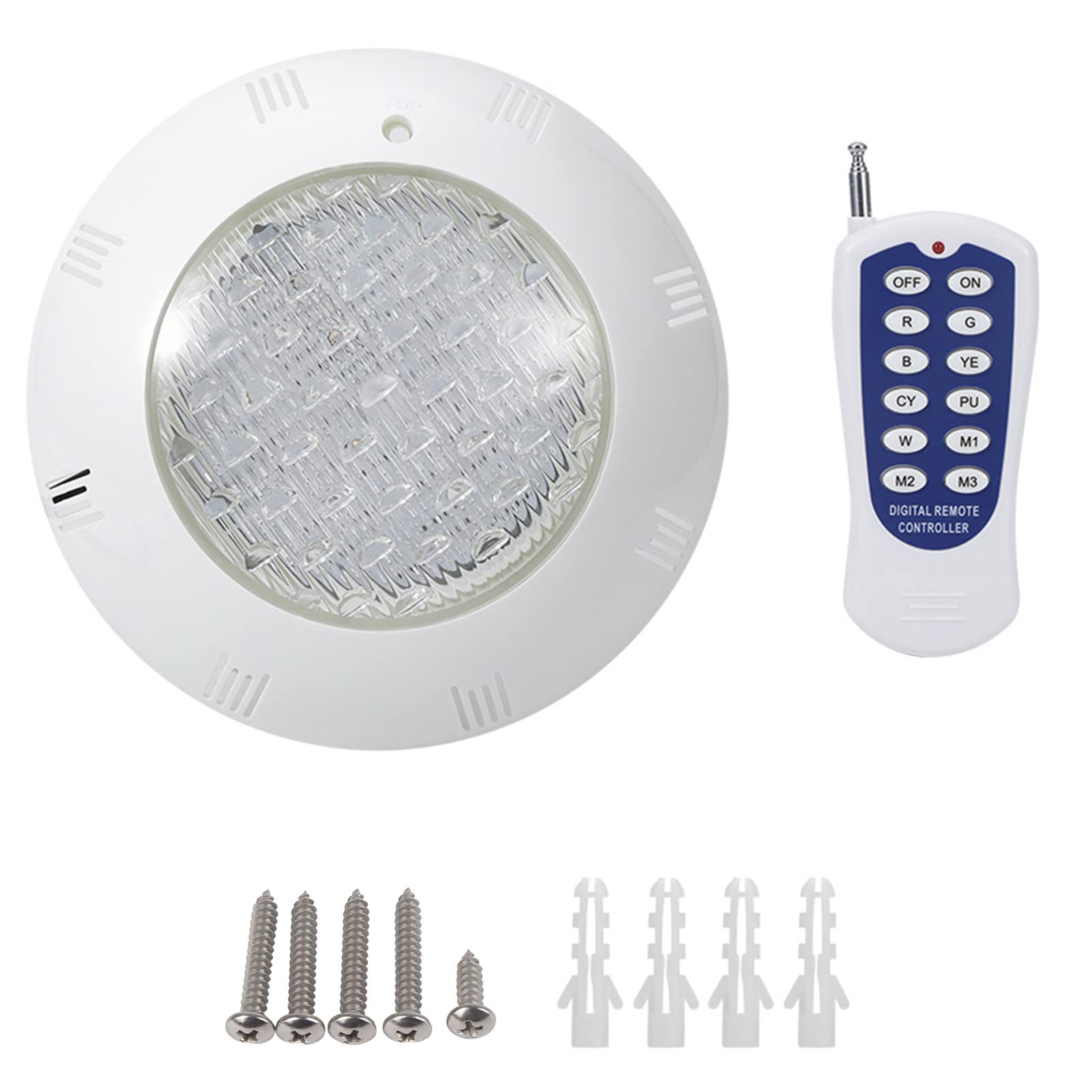 CHICIRIS RGB wasserdichte LED-Unterwasserleuchte IP68 Schwimmbadbeleuchtung 15W AC12V für Sichere Umgebung und Einfache Installation, für Standard-Schwimmbäder (RGB15W)