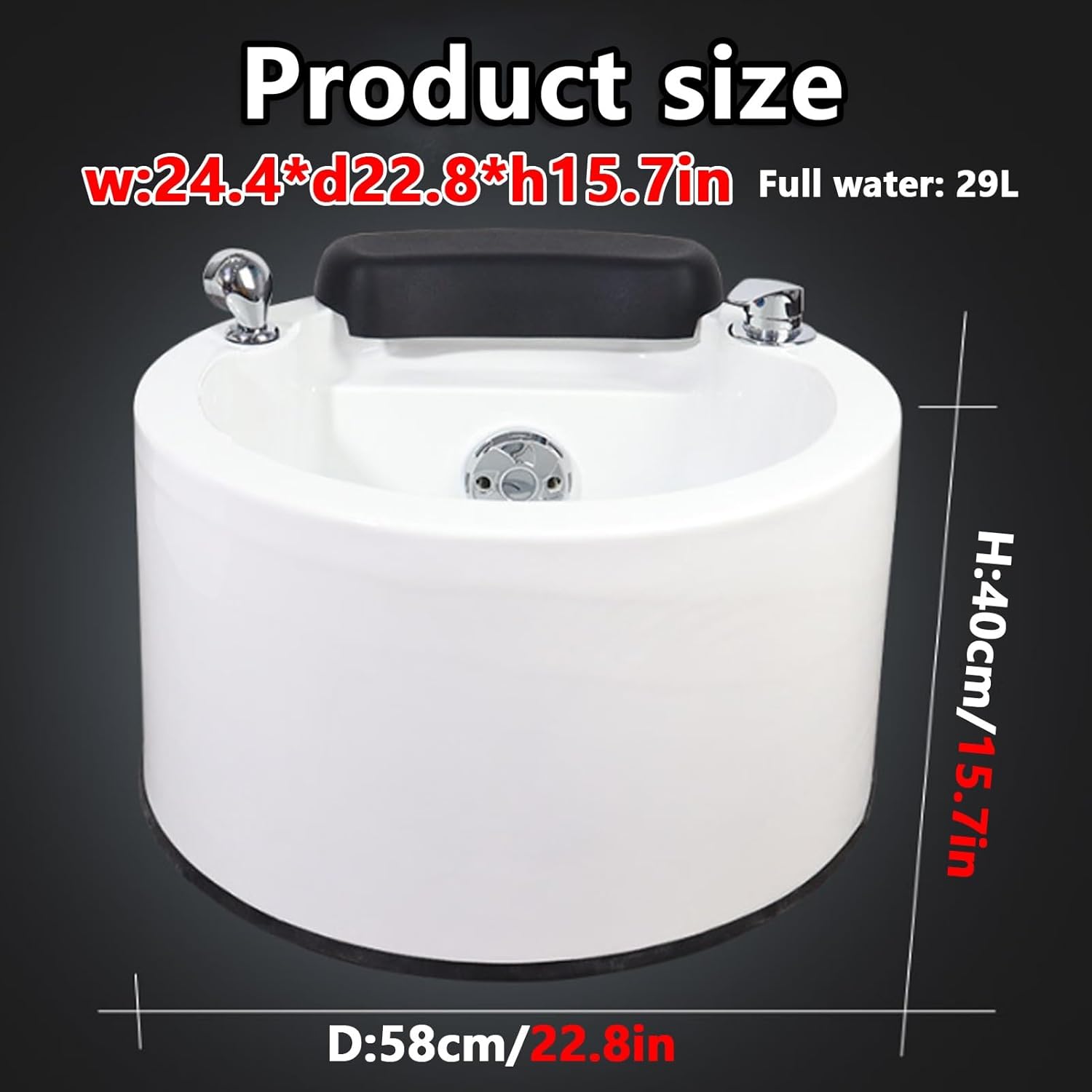 Pedicure Foot Spa,Foot Massager Acrylic Massage Footbath with Automatic Water Pump,Feet spa Tub Colorful Light Surfing Hot and Cold Adjustment,Portable Pedicure Bowl, Soak tub Bath Basin