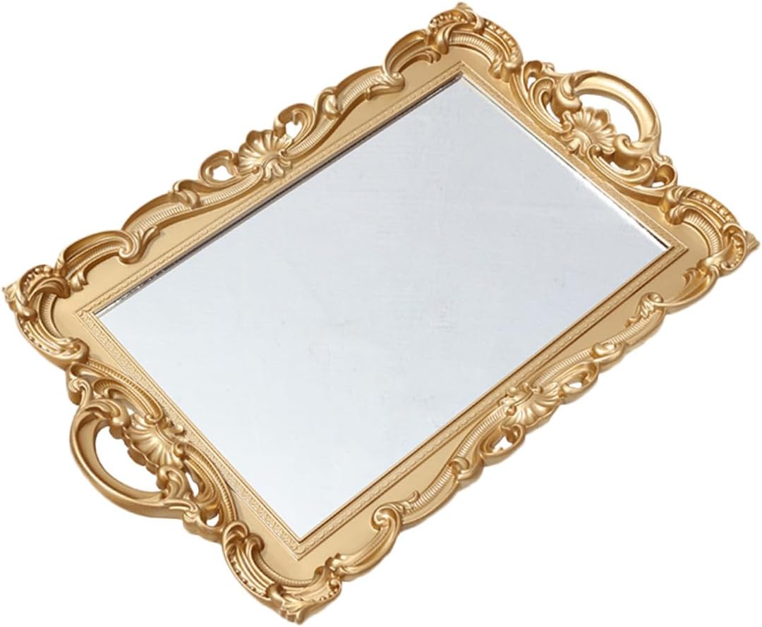 Vanity Tray Mirror Decorative Perfume Tray for Dresser for Bedroom Vanity Table Display