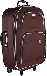 Mala De Tecido Com Rodinhas Tamanho Bordo - Roncalli Roma (Café)