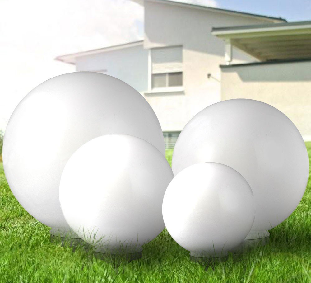 etc-shop 4er Set LED Solarleuchte Gartenleuchte Außenleuchte Kugelform Beleuchtung Lampe