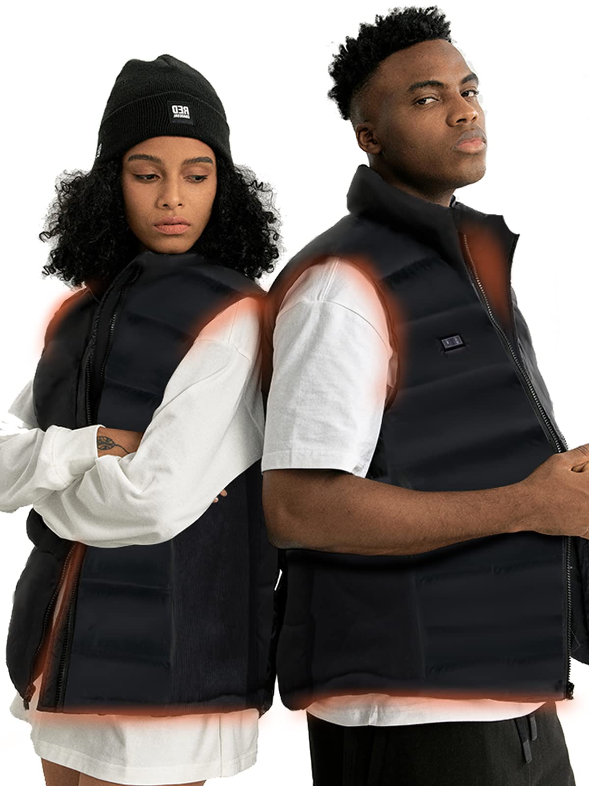 TimeboxUSB Electric Heated Body Warmer, Heated Vest for Men/Women, heating Gilet with 3 Gear Positions Adjustable Washable heating Vest ladies Outdoors,Christmas gifts (No battery pack) black S