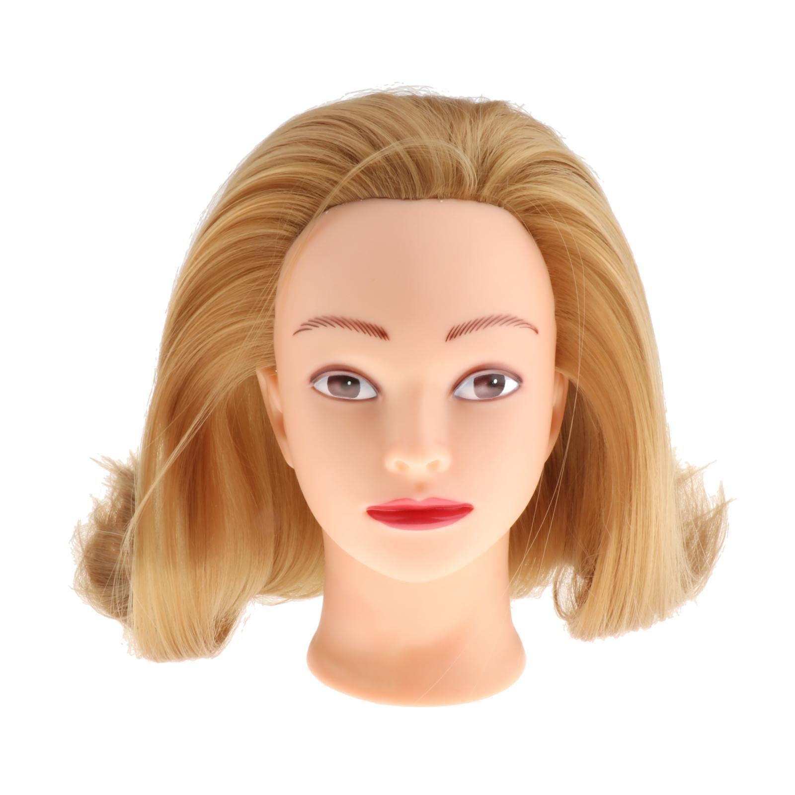 24.8 inch Cosmetology Mannequin Head Hairdresser Training Head Light Yellow-picture-39