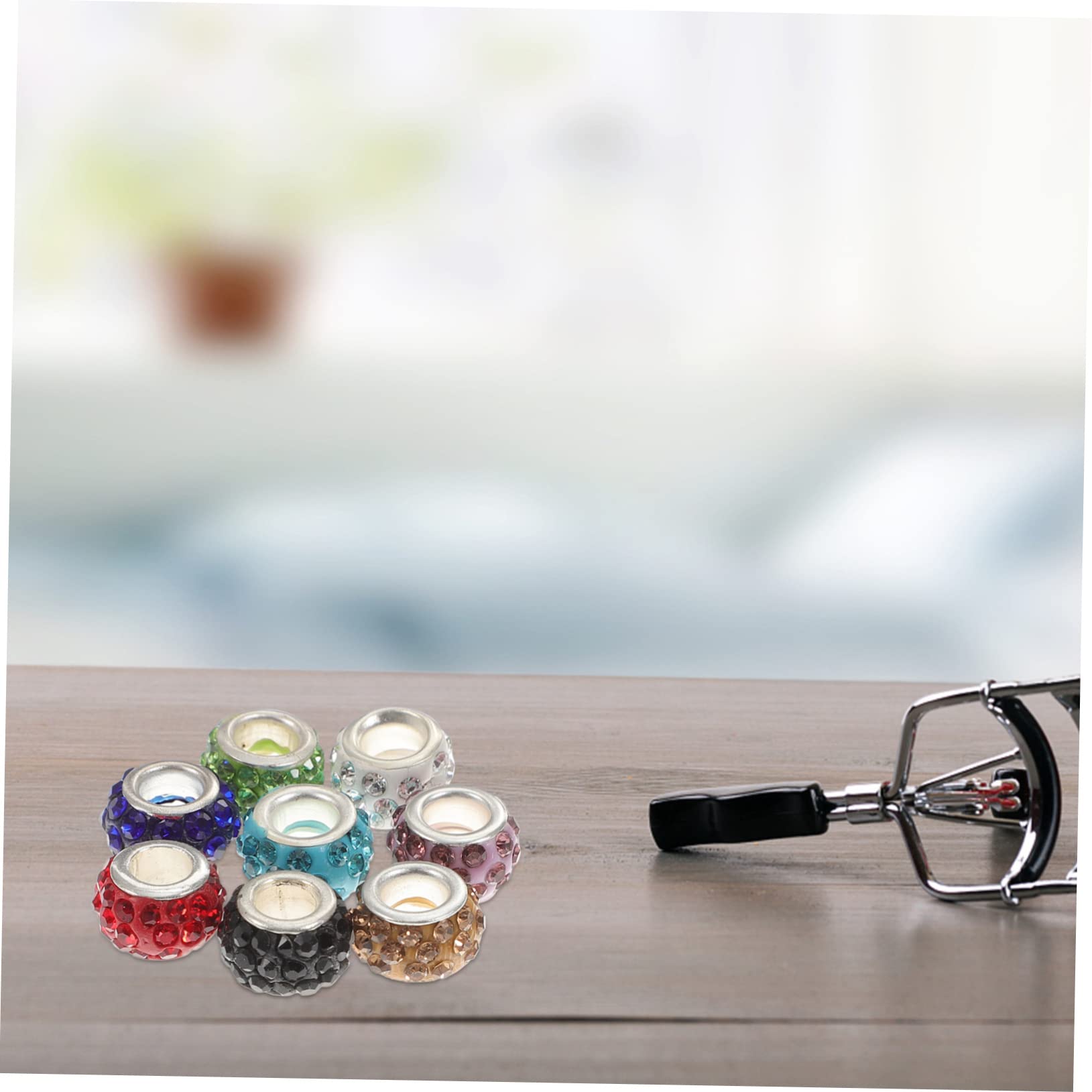 jojofuny 3 Set Perline Distanziatori Strass Per Braccialetti Diy Grandi Mix Colori Vivaci Per Gioielli Fatti Mano E Creazioni Artigianali 80 Pezzi*3
