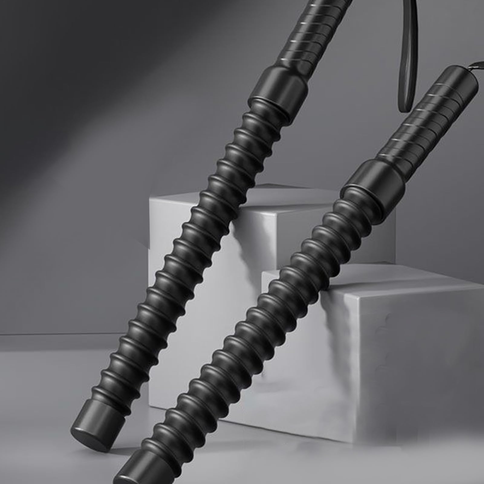 Battle Ropes Lot de 2 cordes d'entraînement portables sans corde avec noyau en acier et poignée antidérapante pour entraînement complet du corps, salle de sport, extérieur, boxe et