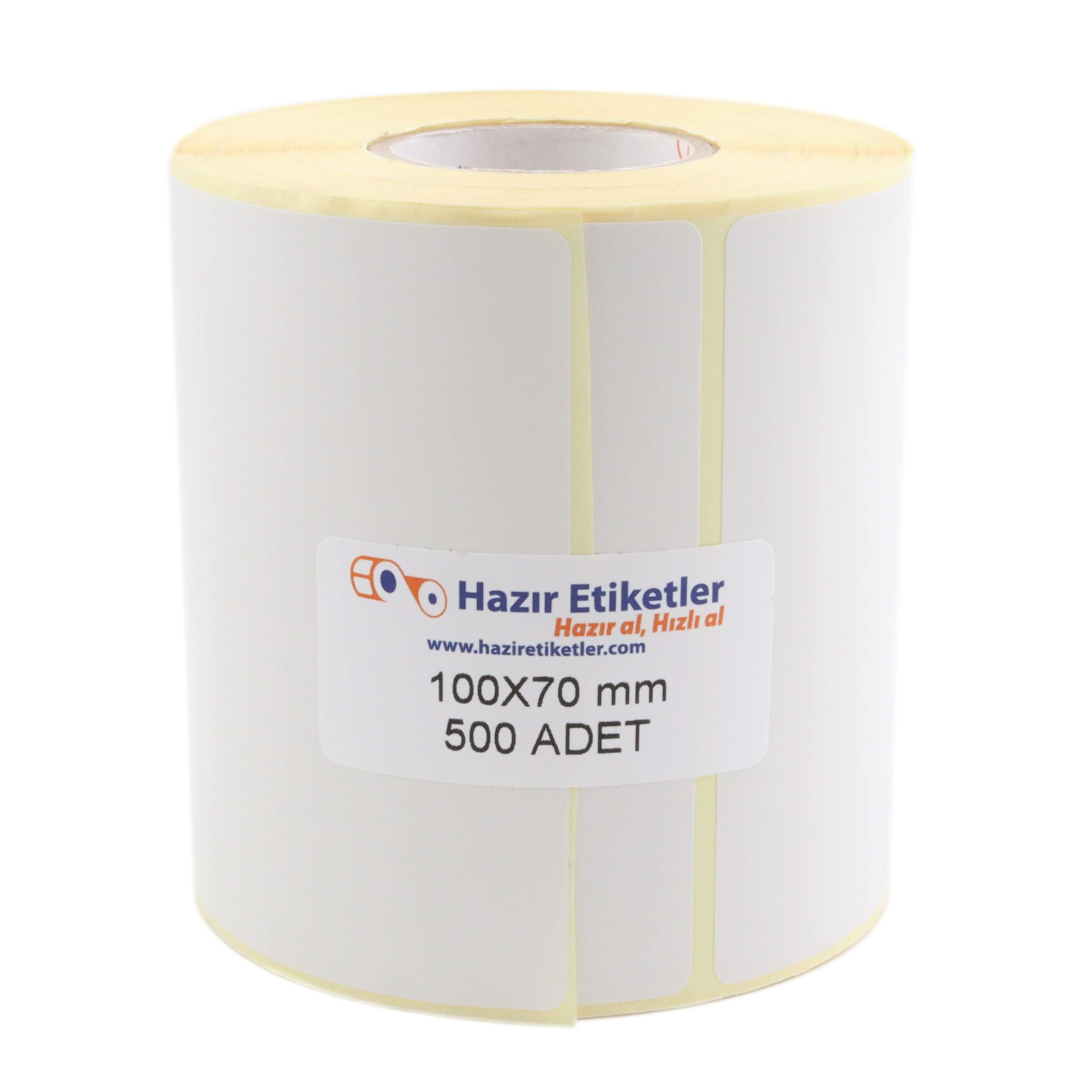 hazır etiketler , hazır al hızlı al Kargo Etiketi Eko Termal Etiket 100mm x 70mm Ruloda 500 Adet 40mm Kuka Çapında Direk Termal Transfer Etiketi